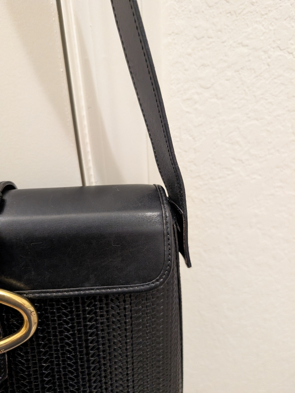 Authentic Christian Dior Black Woven Leather Shoulder/Crossbody Bag - Picture 6 of 16